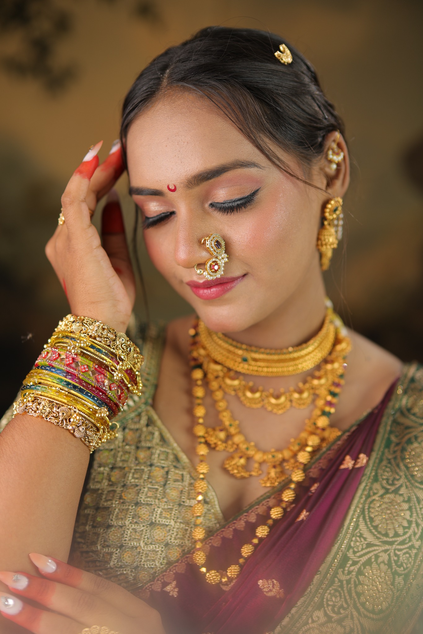 Bridal beauty close-up
