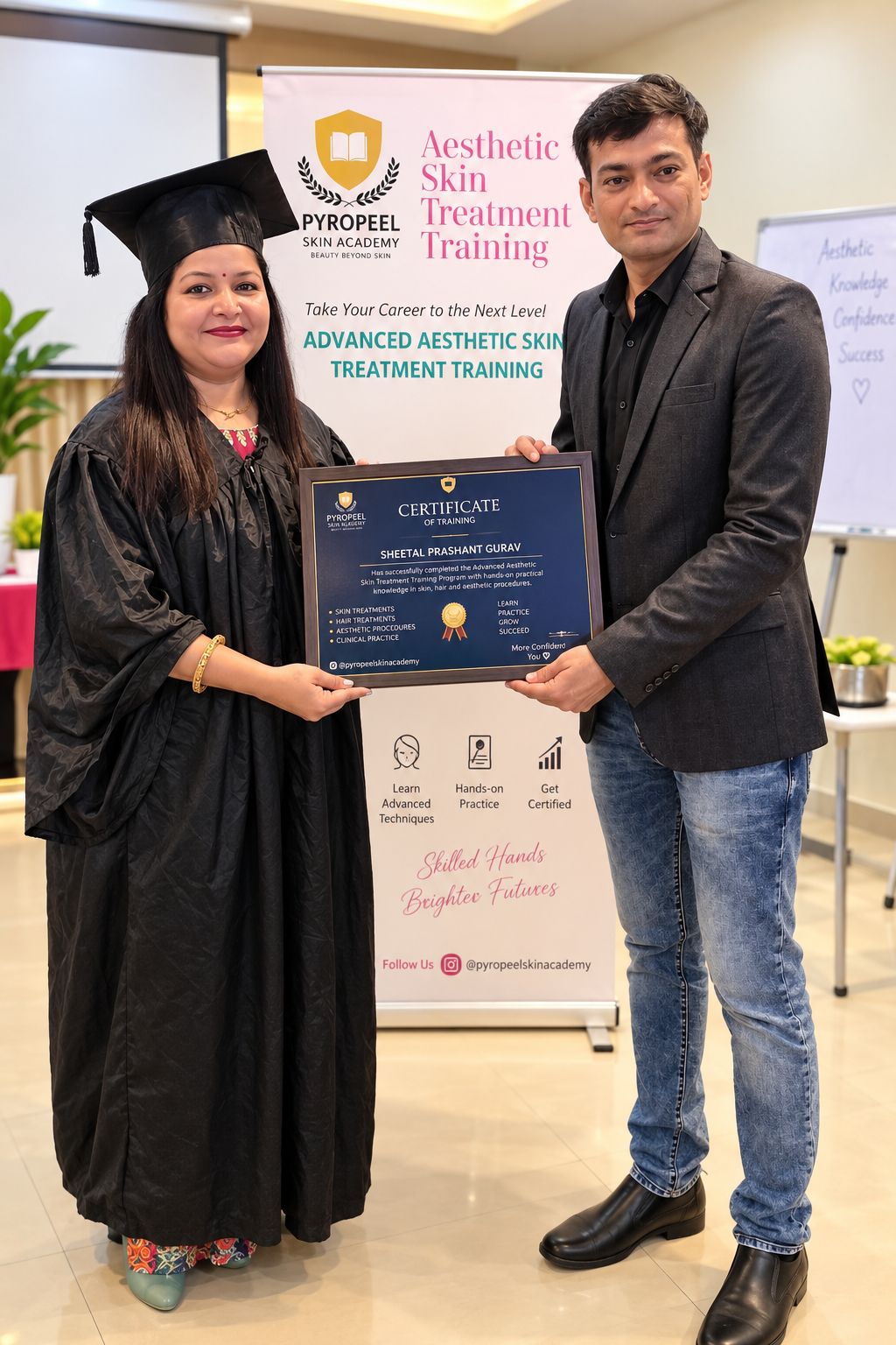 Professional beauty training certificate